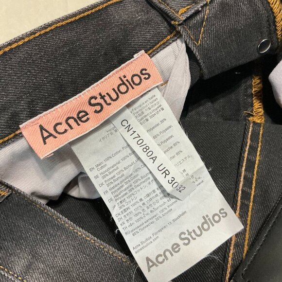 Dark Acne Studios Jean shorts with splatter - Picture 4 of 9